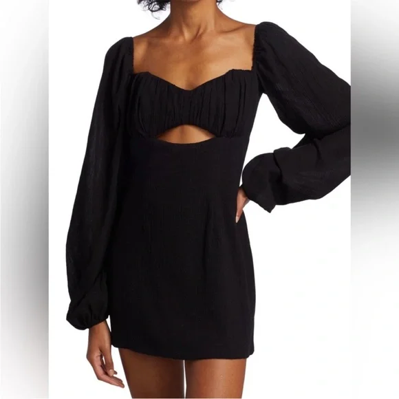 Rumer the label Camille minidress in black NWT - Picture 2 of 5